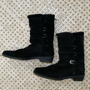 Stuart Weitzman fur lined winter boots